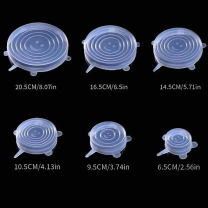 6 Piece Silicone Stretch Lids